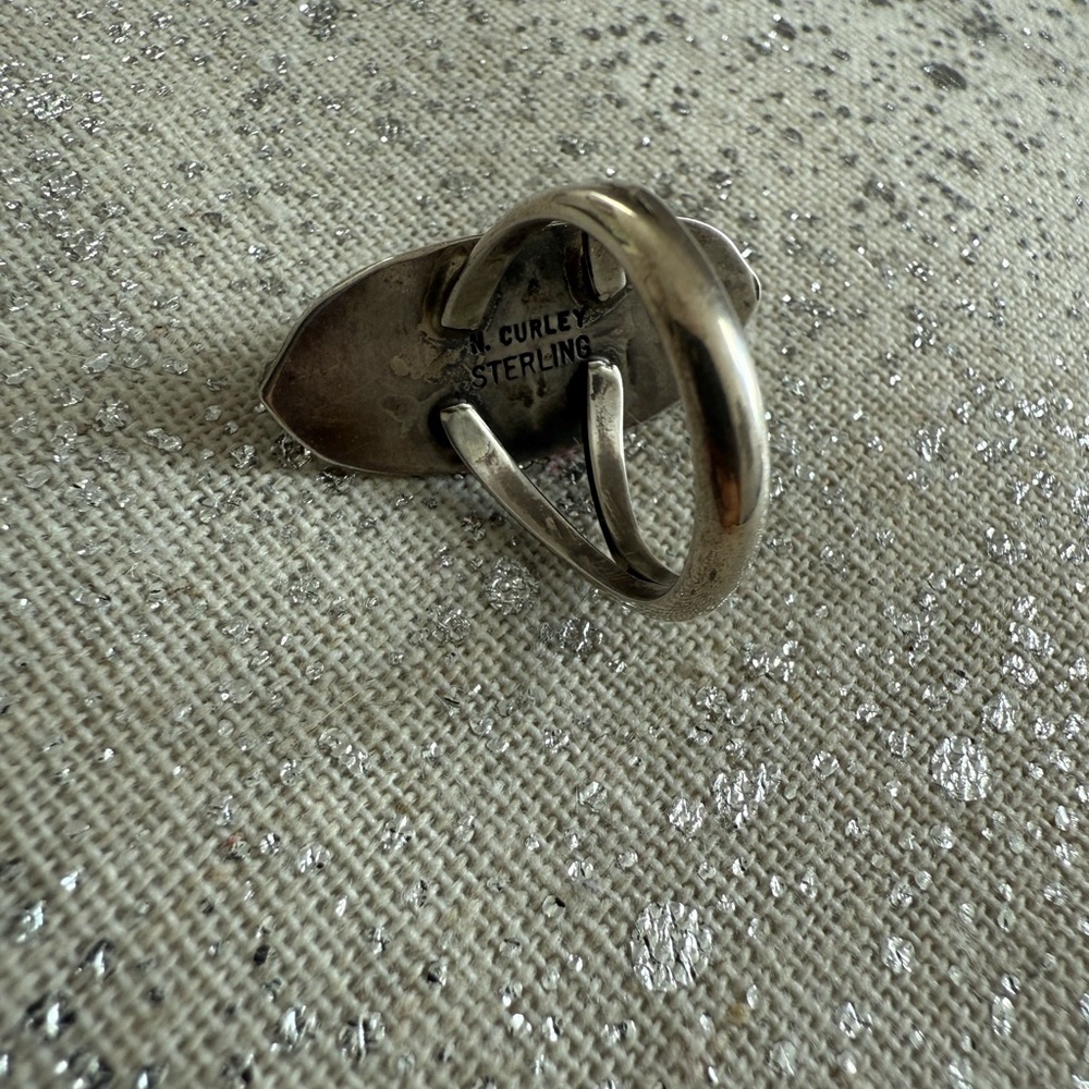 Authentic Turquoise Silver Ring - image 5